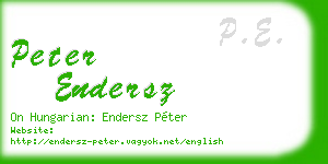 peter endersz business card